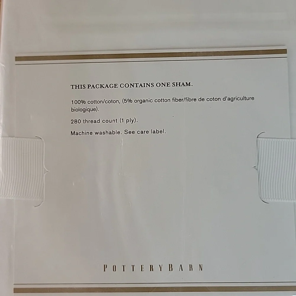 Pottery Barn Set of 2 Grand Embroidered Sham Standard Size NEW IN PACKAGE